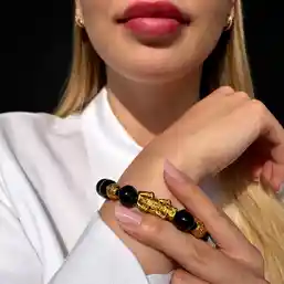 Bratara Pi Yao si piatra Obsidian