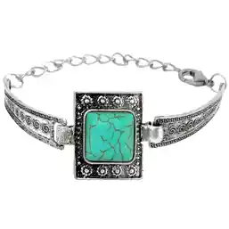 Bratara piatra Turcoaz cu 8 bujori