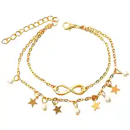 Bratara de picior cifra 8 perle stelute