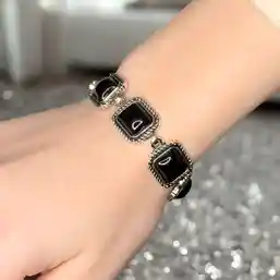 Bratara 6 pietre Onix forma patrat