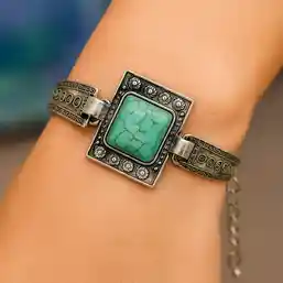 Bratara piatra Turcoaz cu 8 bujori