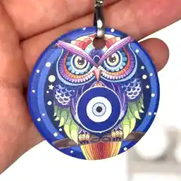 Breloc Bufnita cu ochi de deochi