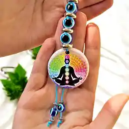 Breloc 7 Chakra și ochi de deochi