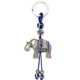 Breloc elefant cu trompa în sus și ochi magic norocos