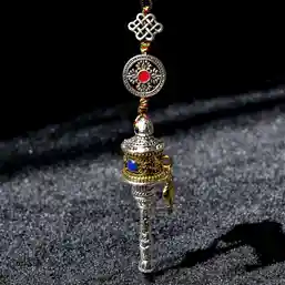 Amuleta Morișca Dorintelor cu dublu dorje si nod mistic