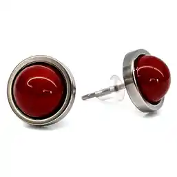 Cercei mici piatra Agata roșie