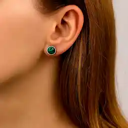 Cercei mici piatra Malachit