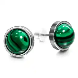 Cercei mici piatra Malachit