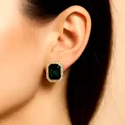 Cercei zirconiu verde