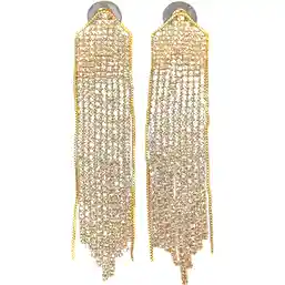 Cercei zirconiu lungi franjuri