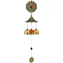 Clopoței de vânt din metal cu 2 pa kua