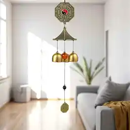 Clopoței de vânt din metal cu 2 pa kua