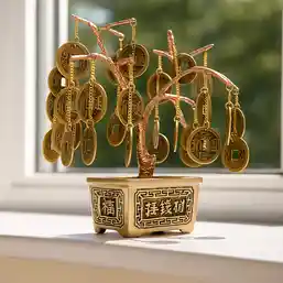 Copac cu bani monede chinezesti