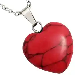 Pandantiv Howlit roșu fațetat