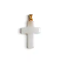 Pandantiv cruciuliță albă Jad