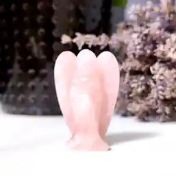 Statueta inger cuart roz