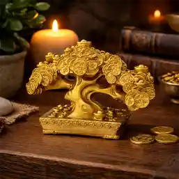 Copac feng shui cu bani și pepite