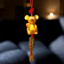 Amuleta Sobolan cu desaga banilor si 8 monede chinezesti sau ardei