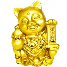 Pisica Maneki Neko pe pepite
