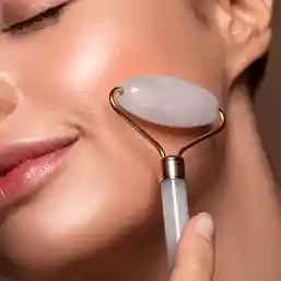 Rola faciala dubla Cristal de Stanca natural