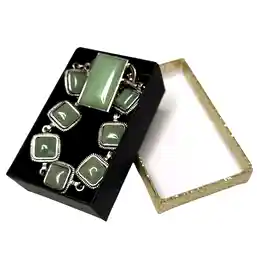 Set brățară și inel Aventurin ajustabile