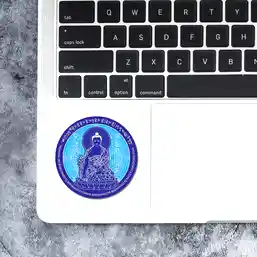 Sticker Buddha Medicinei cu floare de lotus