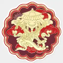 Sticker Amuleta cu Cele Patru Arme ale Regilor Cerești