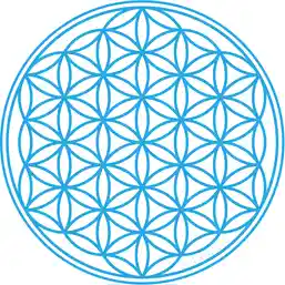 Sticker Floarea Vieții Albastru