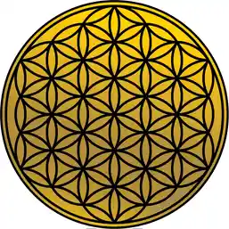 Sticker Floarea Vieții Auriu