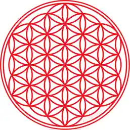 Sticker Floarea Vieții Roșu