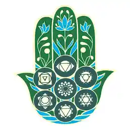 Sticker cu forța vitală cu Mâna lui Hamsa