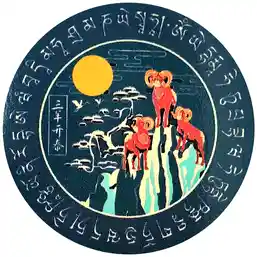 Sticker Trei oi pe munte