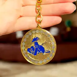 Imagine Breloc Sobolan albastru