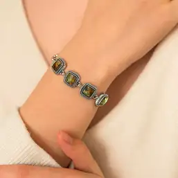 Imagine Bratara 6 pietre Mother of Pearl