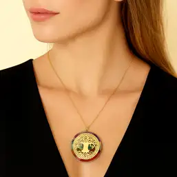 Imagine Pandantiv 7 chakra si copacul vietii