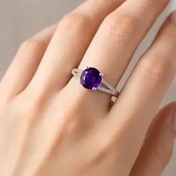 Imagine Inel Ametist cu strasuri