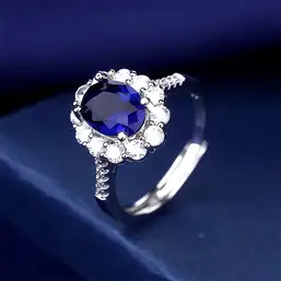Imagine Inel cuart Saphfire și Zirconiu