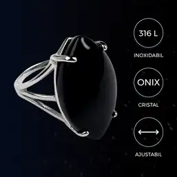 Imagine Inel Onix piatra mare 2.7 cm forma marquise