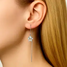 Imagine Cercei lungi din argint 925