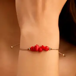 Imagine Brățară șnur coral