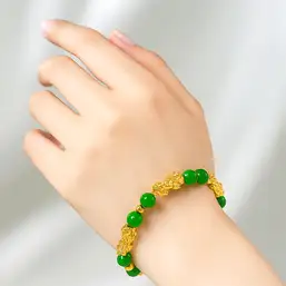 Imagine Bratara Pi Xiu si jad verde