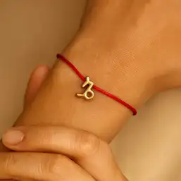 Imagine Capricorn bratara cu snur si zodii