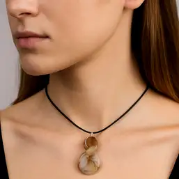 Imagine Set colier agate cu semnul infinitului cu felicitare personalizata