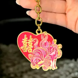 Imagine Breloc Amuleta Vulpea cu 9 cozi