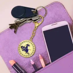 Imagine Breloc Sobolan albastru