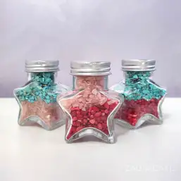 Imagine Borcanel stea Coral și Cuart Roz