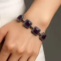 Imagine Bratara 6 pietre ametist