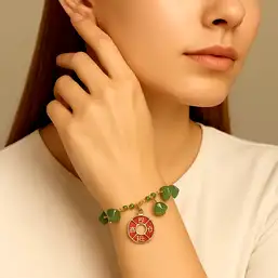 Imagine Brățară Boho Aventurin cu ideograma prosperității