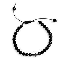 Imagine Brățară Agate negre cu cruciuliță Hematit