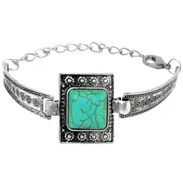 Imagine Bratara piatra Turcoaz cu 8 bujori